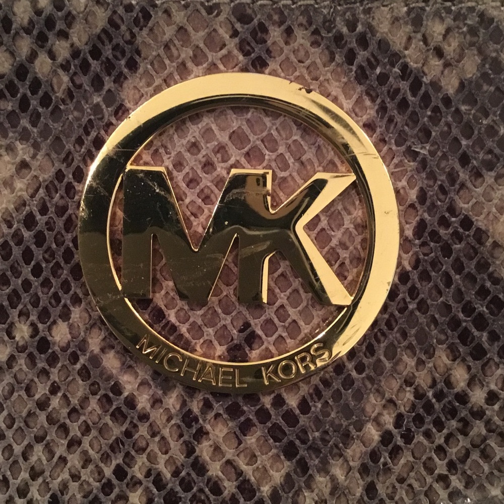 Michael Kors Python Pattern Crossbody Bag - Tan - image 3